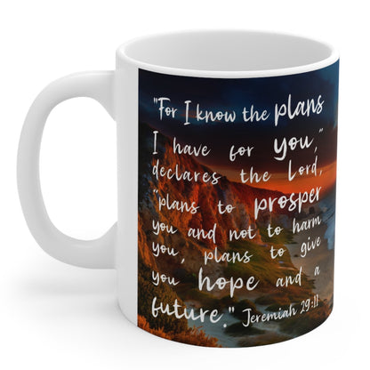 Jeremiah 29:11 Christian Coffee Mug Ceramic For I Know The Plans I Have For You Christian Coffee Mugs