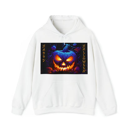 Vibrant Pumpkin Happy Halloween Men's Women's Black Grey White Small Medium Large XL XXL XXL Halloween Hooded Sweatshirts