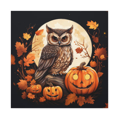 Halloween fall owl art