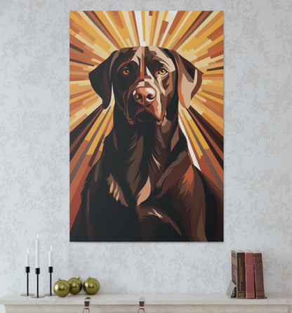 art deco chocolate lab art prints