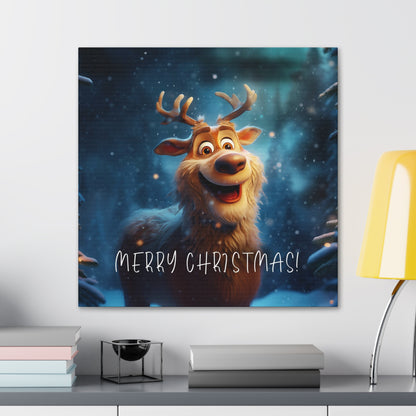 reindeer merry Christmas art prints, Merry Christmas wall decor reindeer