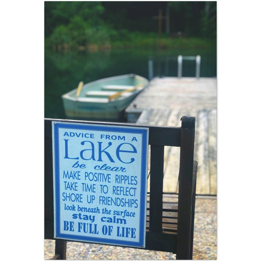 aesthetic lake wall art decor, lake sign wall decor, lake sign wall art, aesthetic lake boat dock decor, lake decor wall art