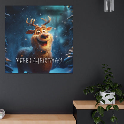 Merry Christmas reindeer art prints, merry Christmas Rudolph the Red-Nosed Reindeer wall decor art