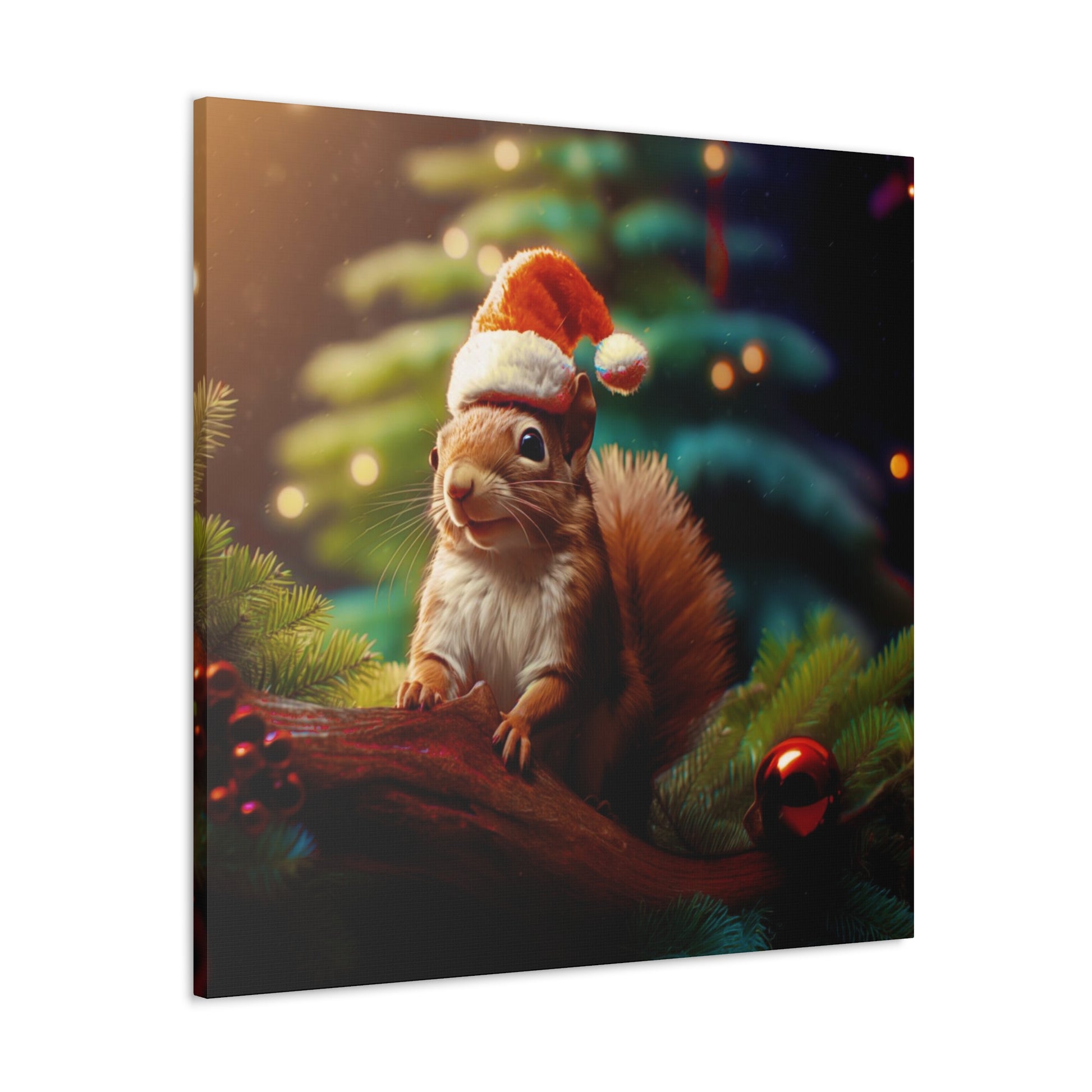 Christmas Squirrel canvas print