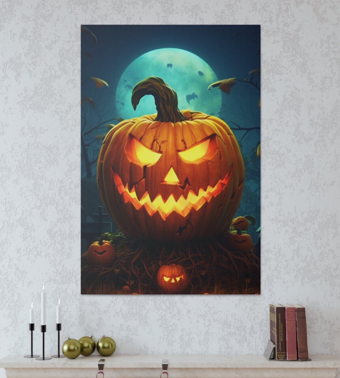Halloween art print animation jack-o-lantern