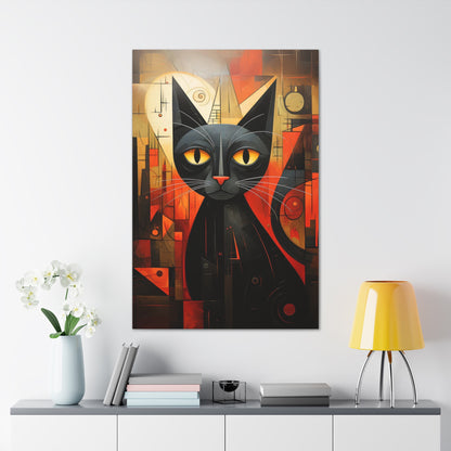 Picasso Halloween canvas prints black cats