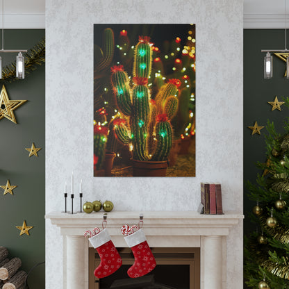 Cactus Christmas Tree canvas prints