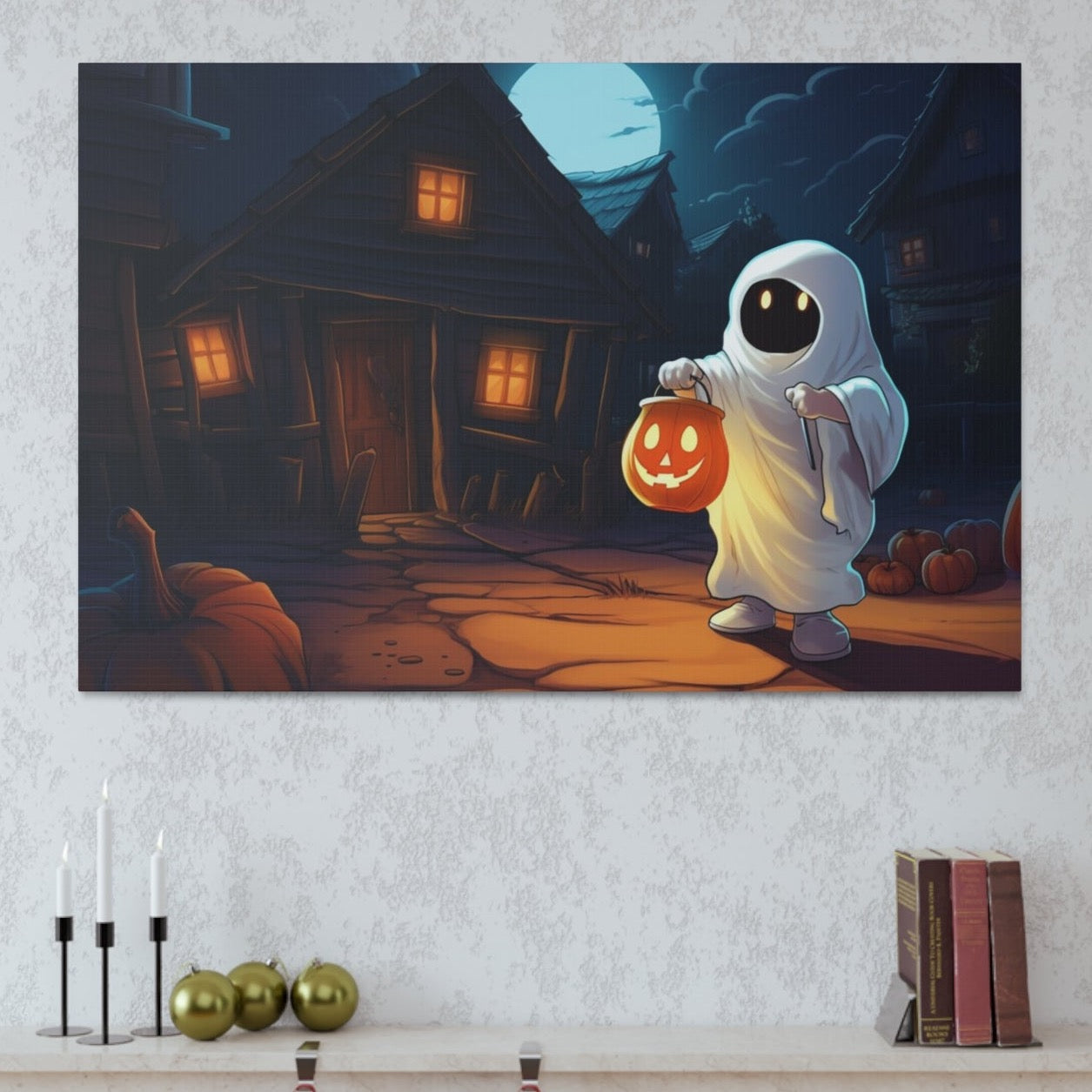 halloween ghost art prints