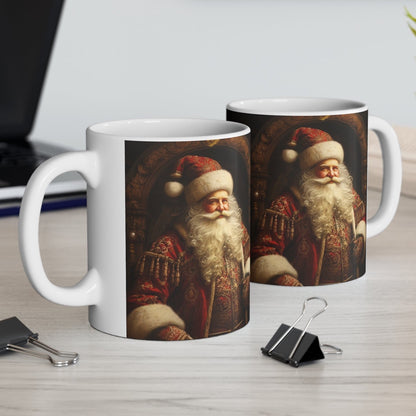 Victorian Santa Christmas Coffee Mug Ceramic Santa Coffee Mugs Victorian Christmas