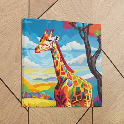 colorful giraffe indoor decor