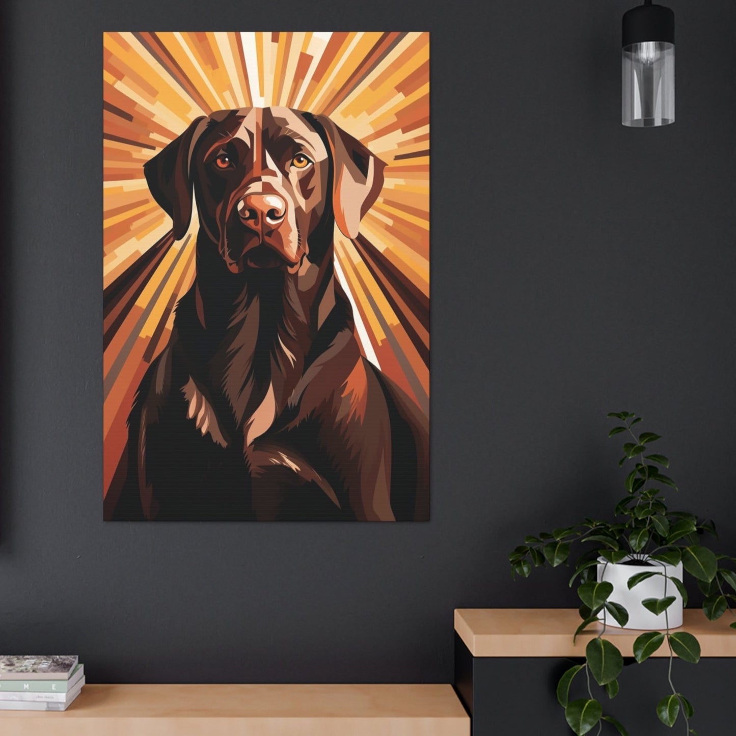 chocolate lab art deco wall decor