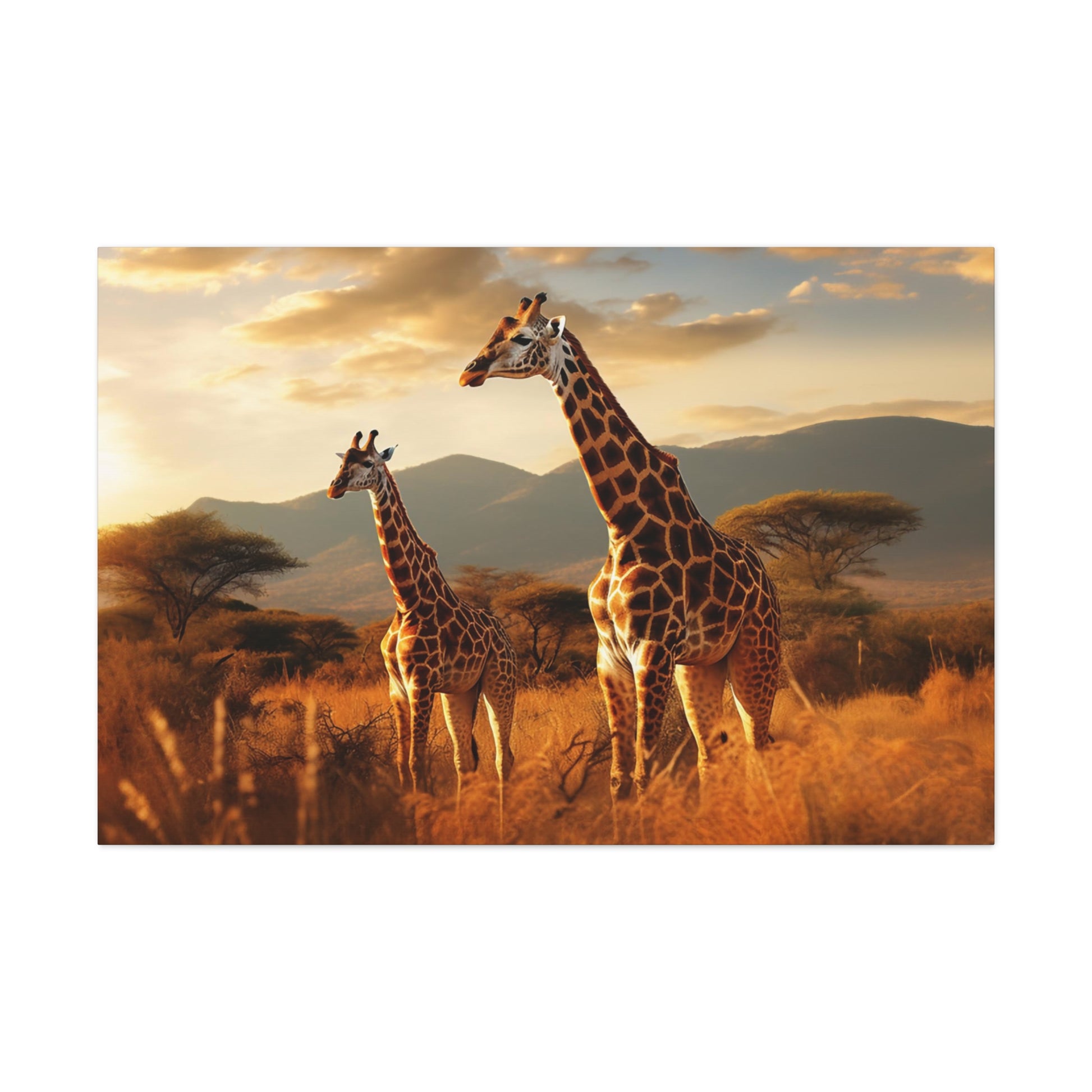 African giraffe canvas print, aesthetic giraffe canvas print gift