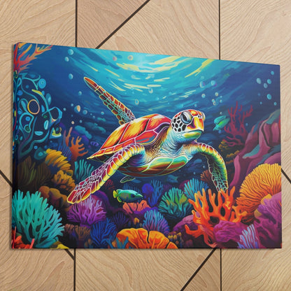 Art Deco sea turtle wall decor art