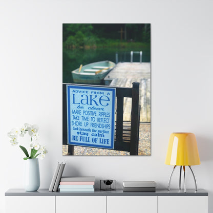 Wise Advice From a Lake - Canvas Prints