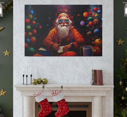 hip hop santa claus canvas print