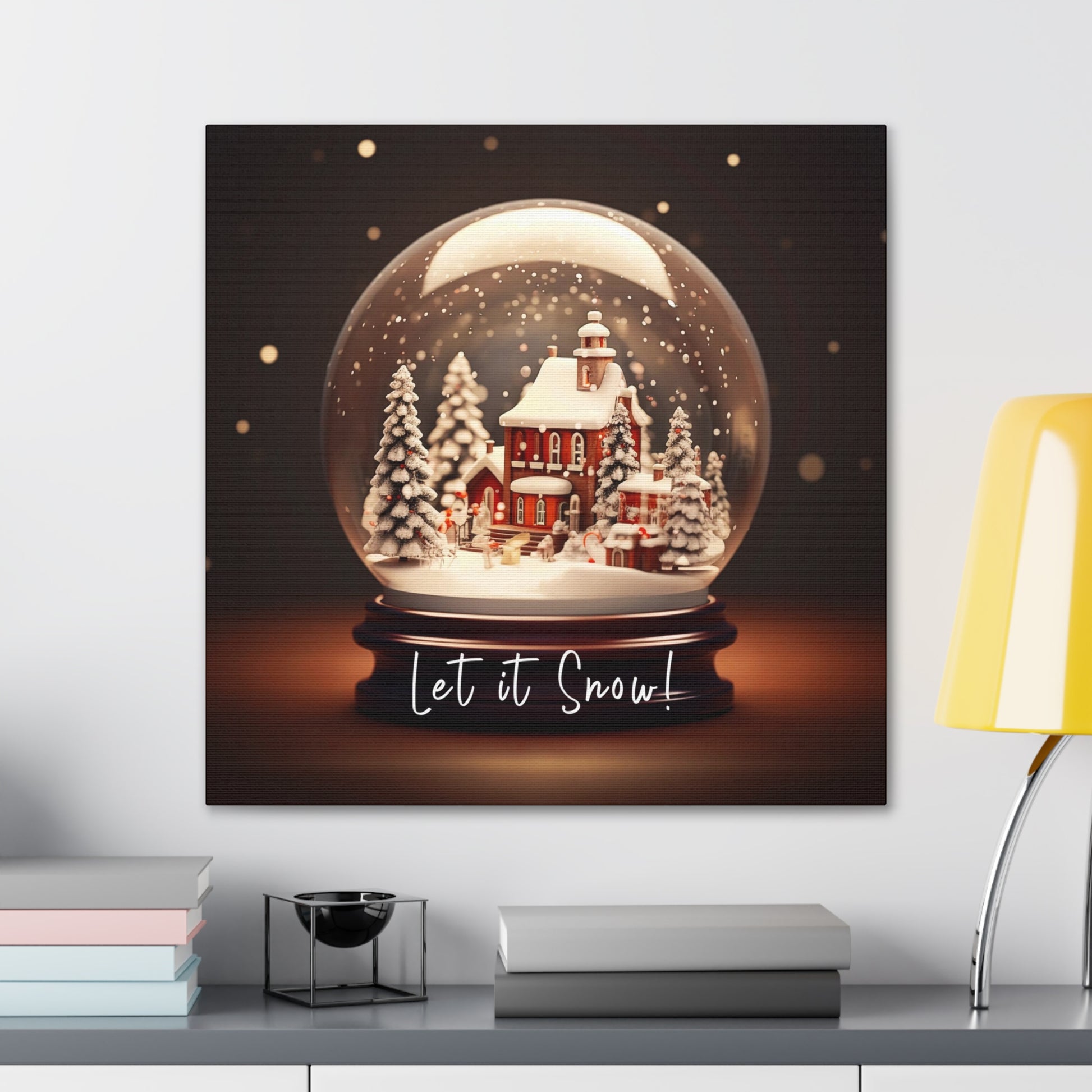 snow globe Christmas canvas prints
