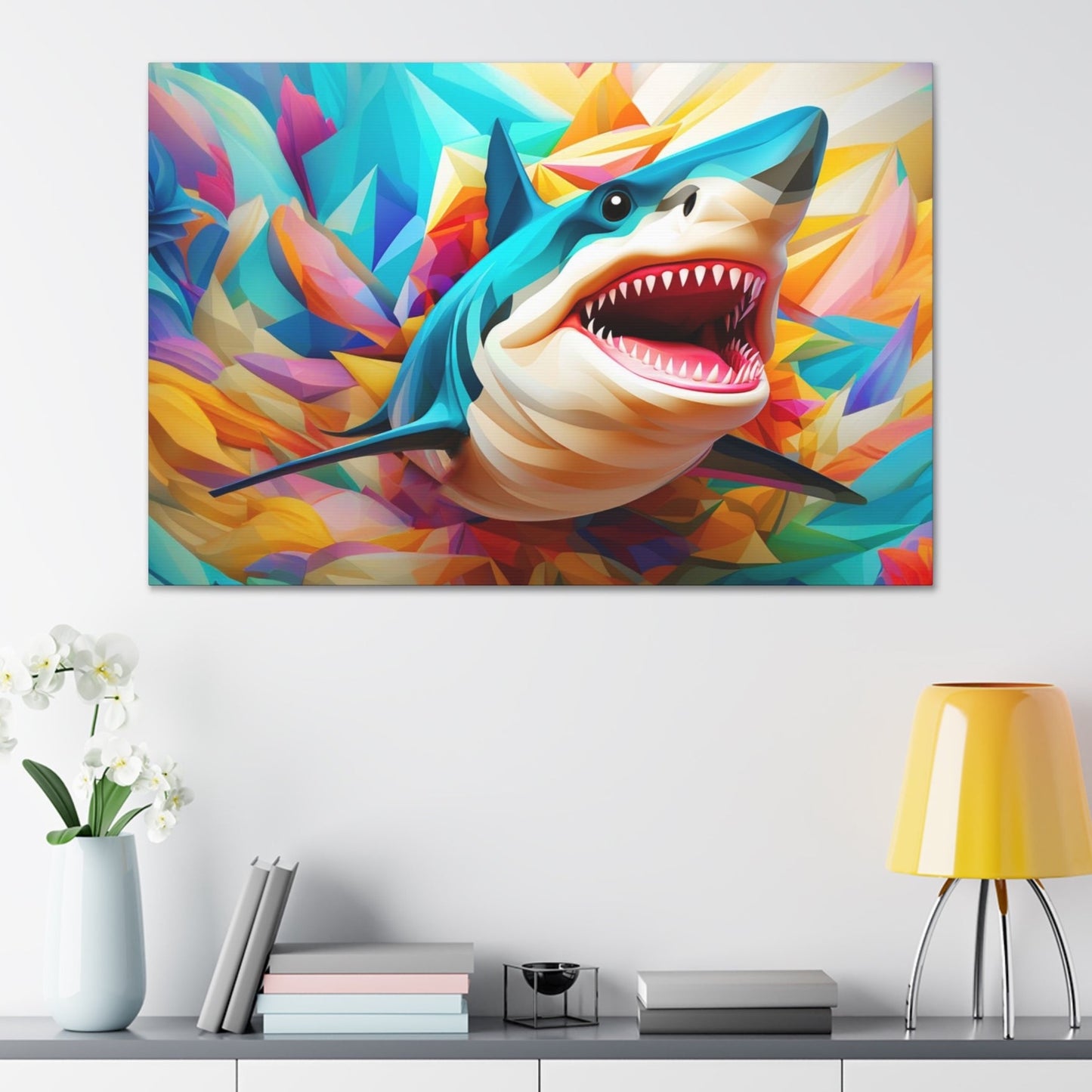 shark modern art wall decor