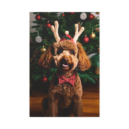 Poodle Christmas wall art ideas