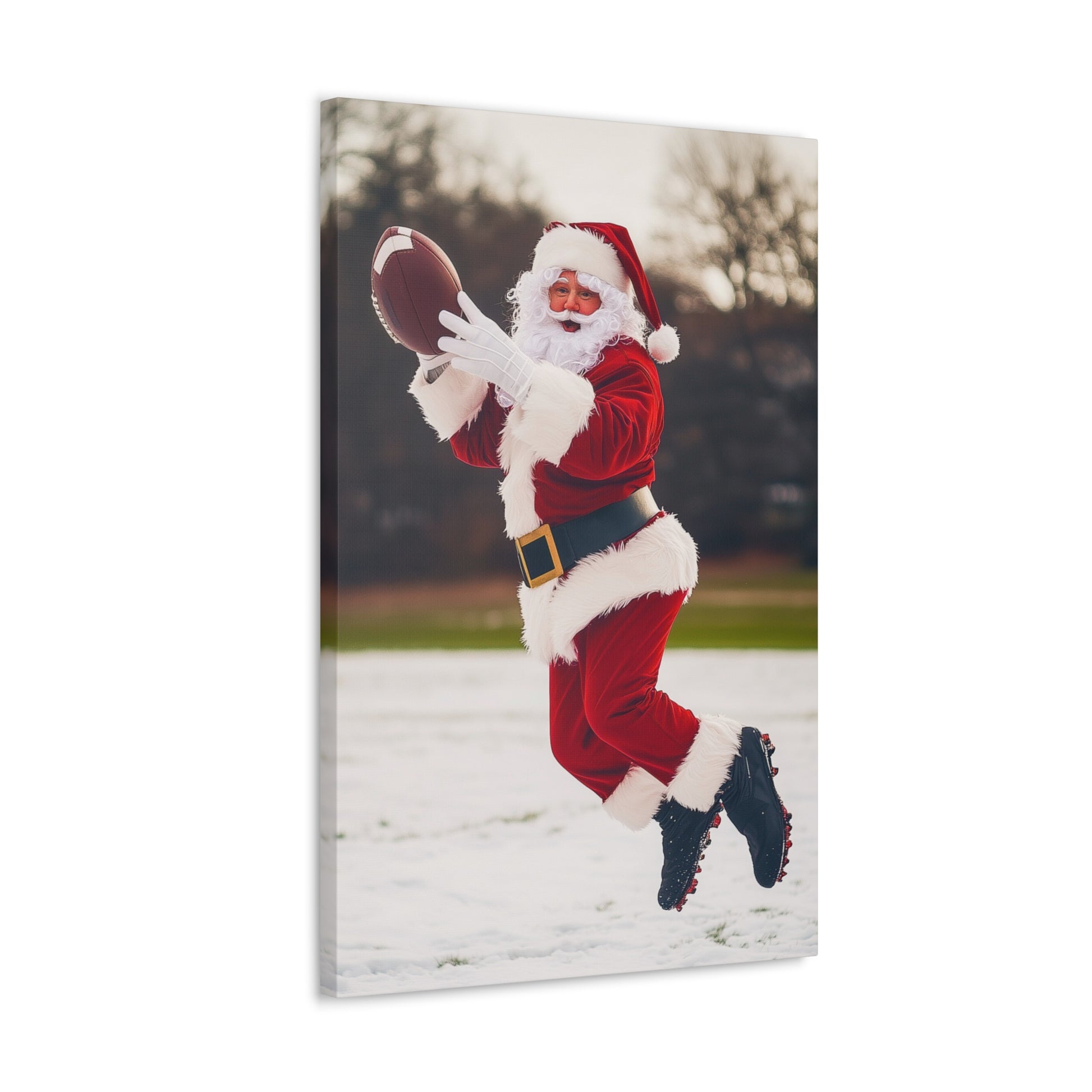 santa claus football player painting