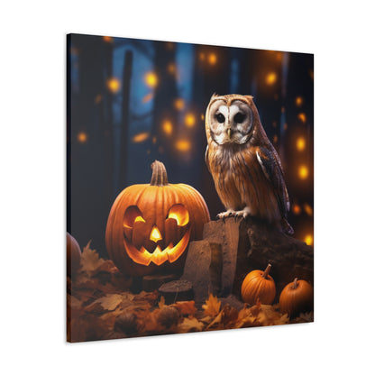 Halloween owl jack-o-lantern decor indoor