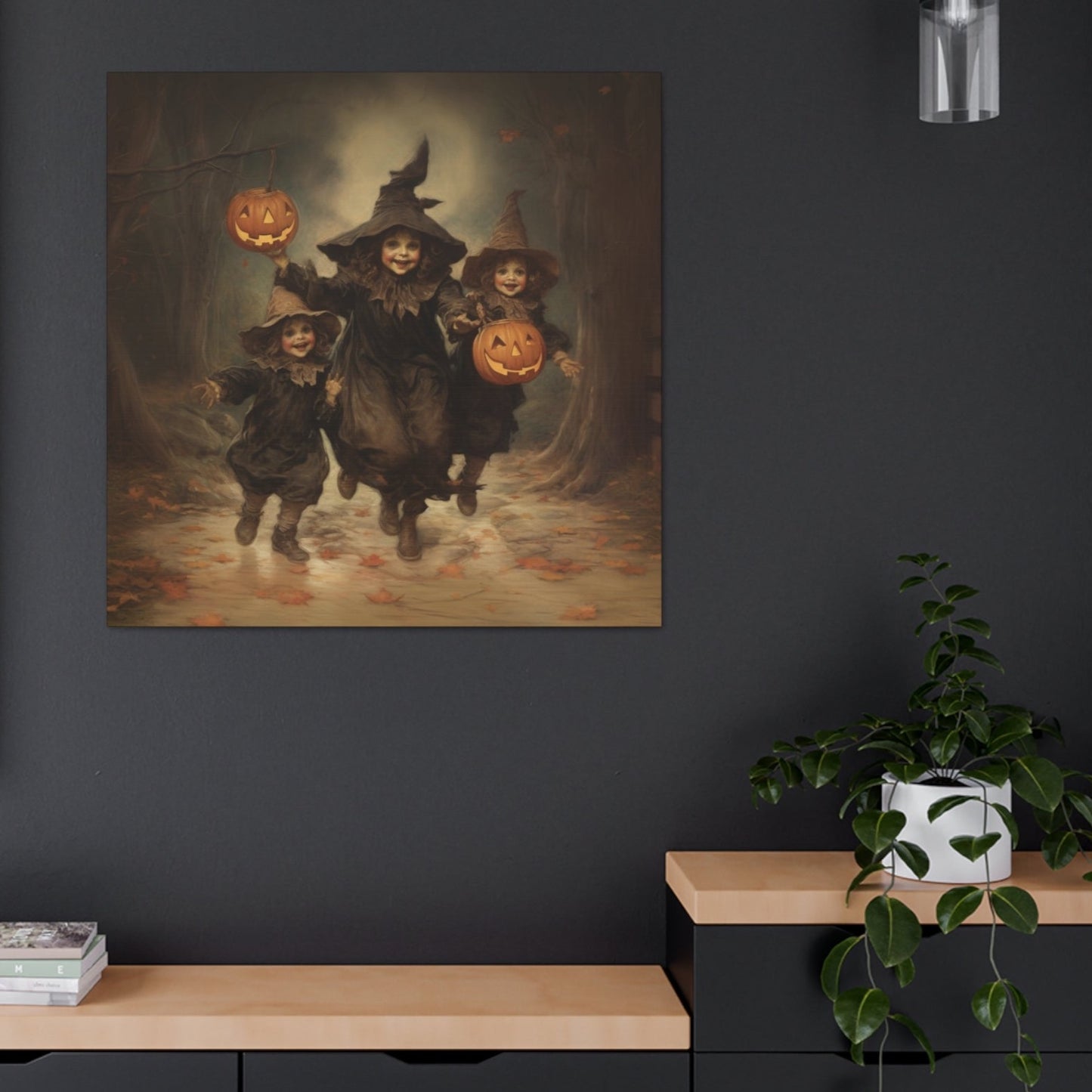 halloween decor indoor witches trick-or-treating