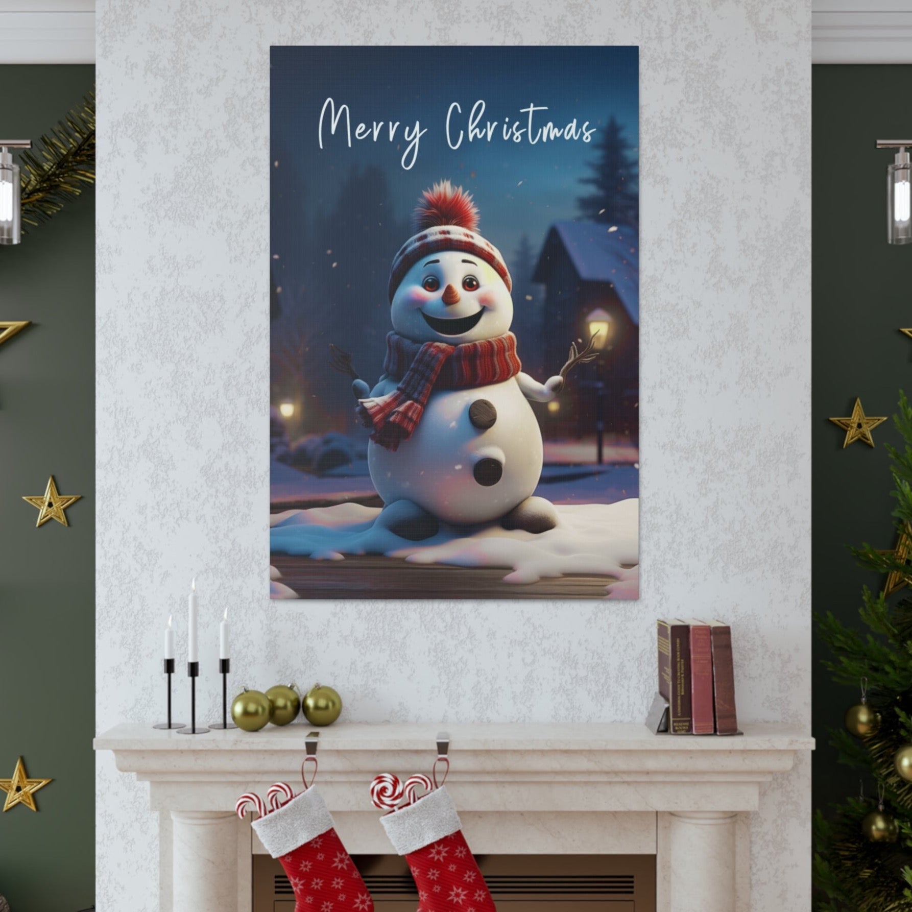 Christmas Snowman canvas print