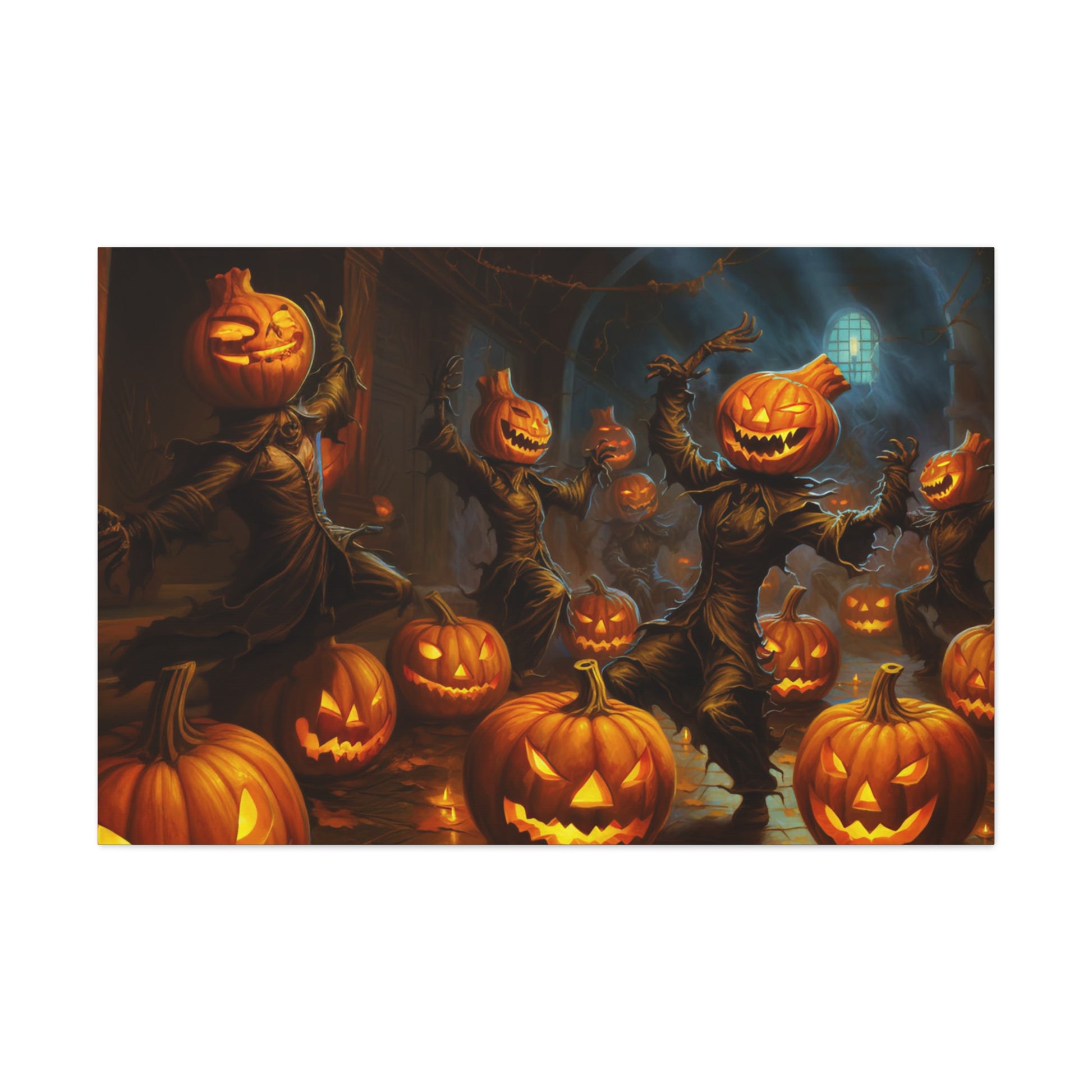 halloween dancing jack-o-lanterns art prints
