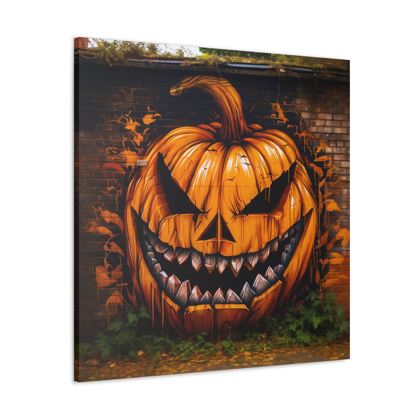 Halloween graffiti jack-o-lantern decor indoor