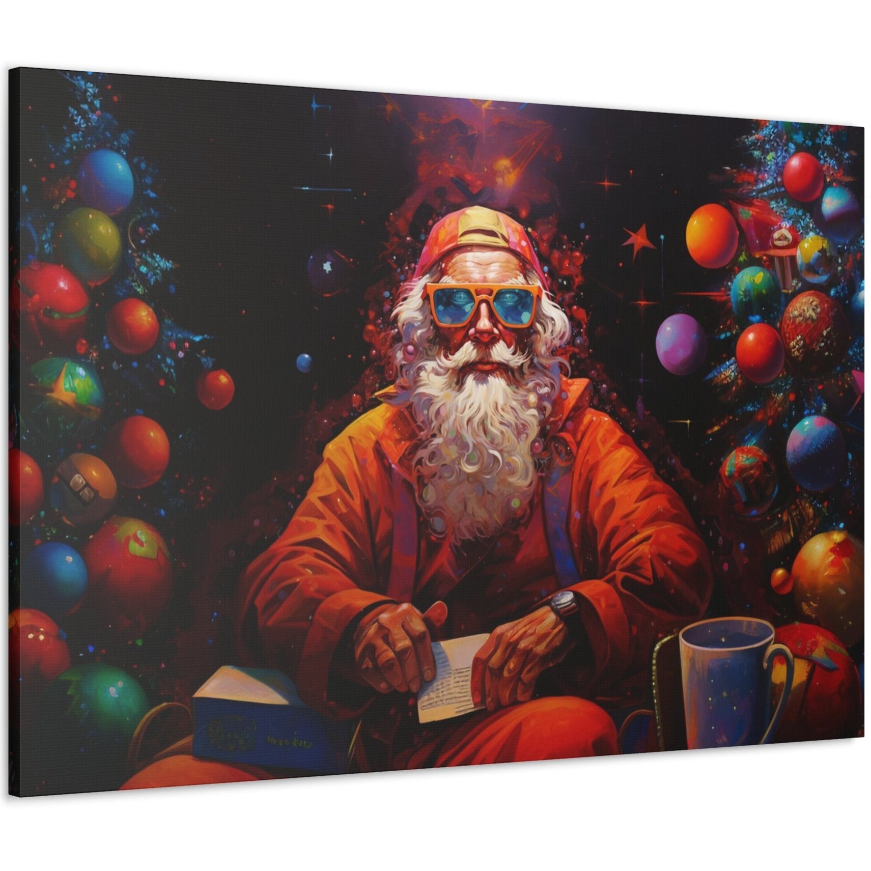 santa claus hip-hop wall art decor