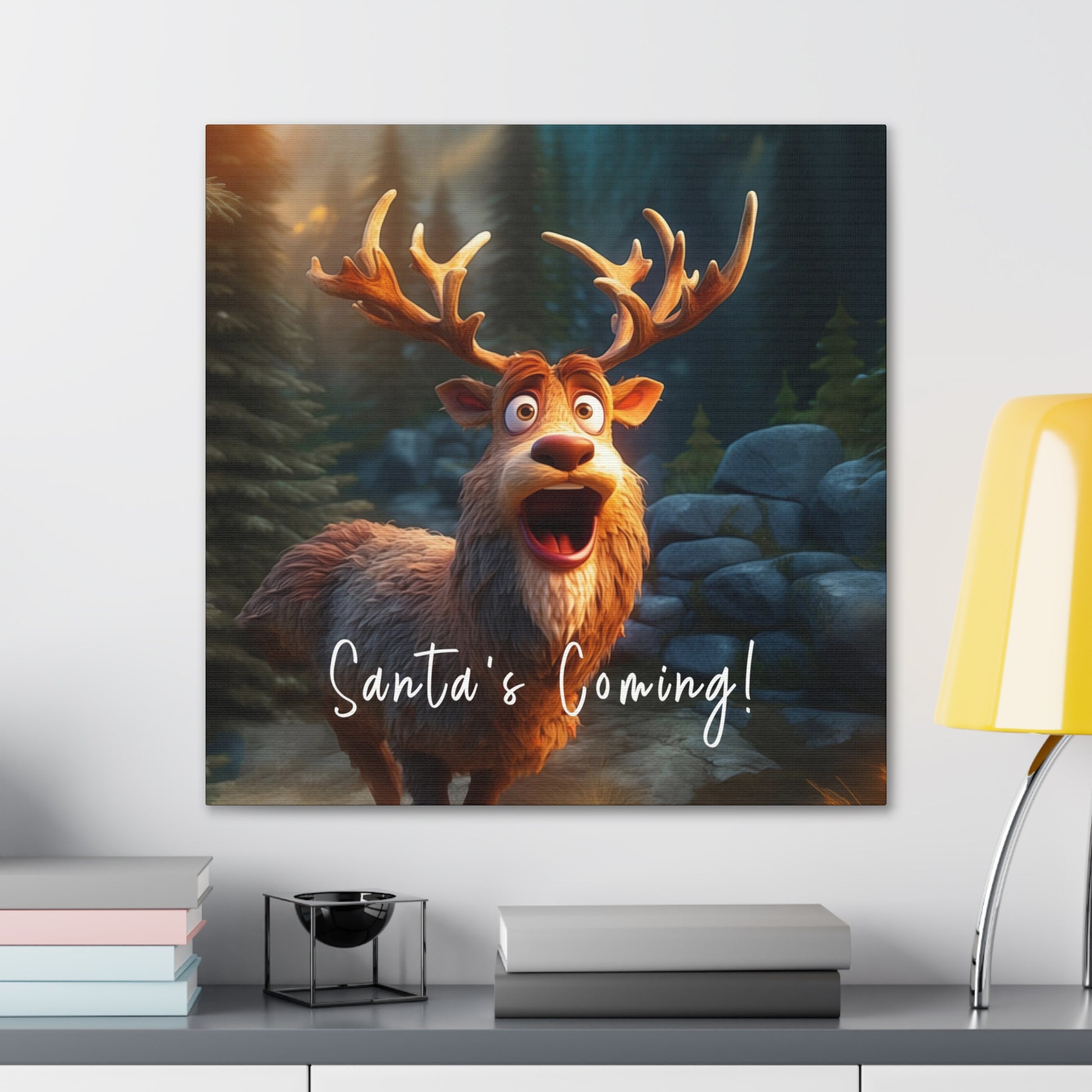 canvas print Christmas reindeer