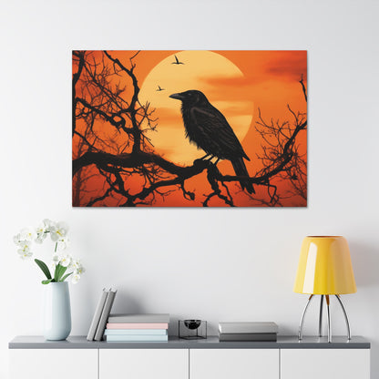 halloween poster art black crow