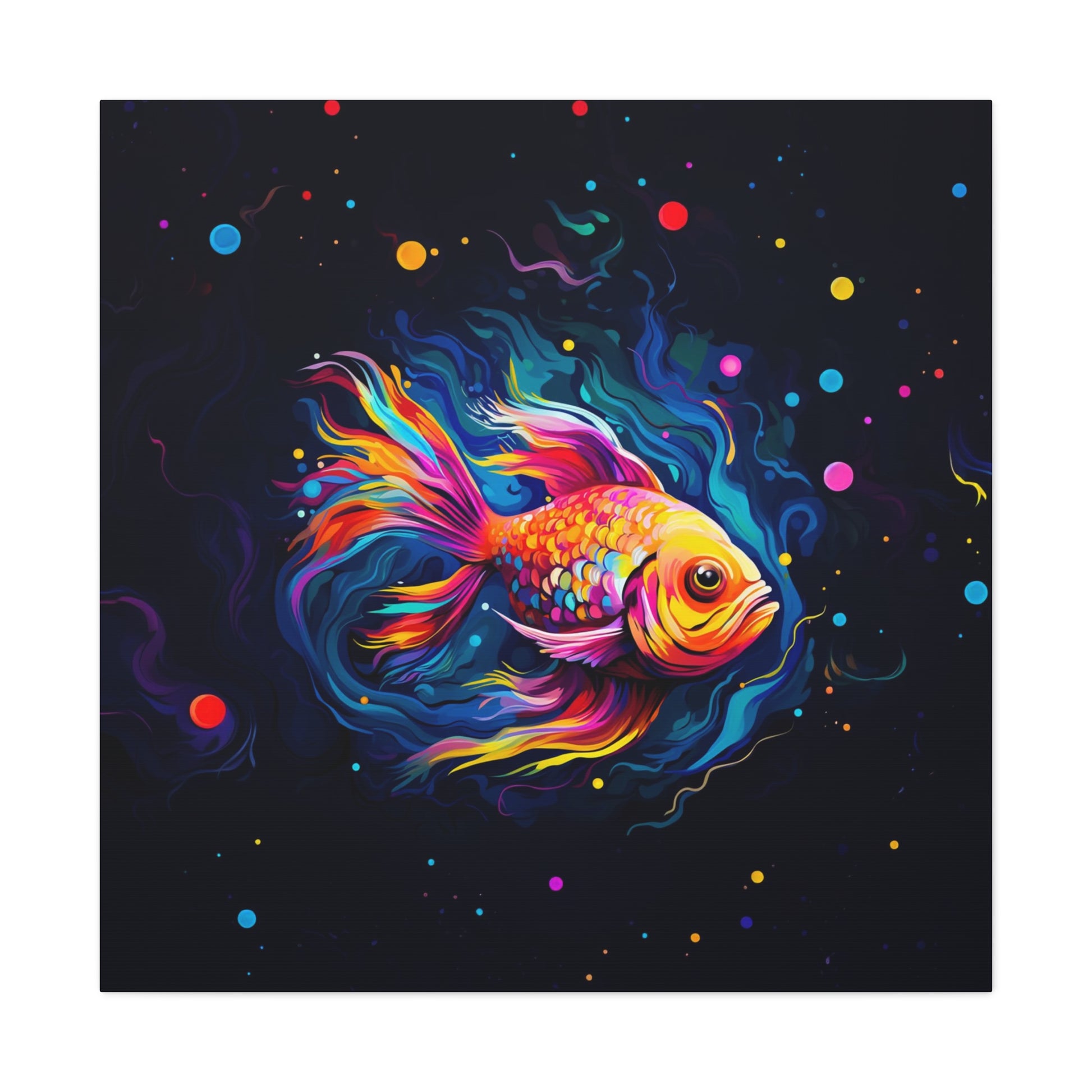 modern art tropical fish canvas print, tropical fish wall decor ideas