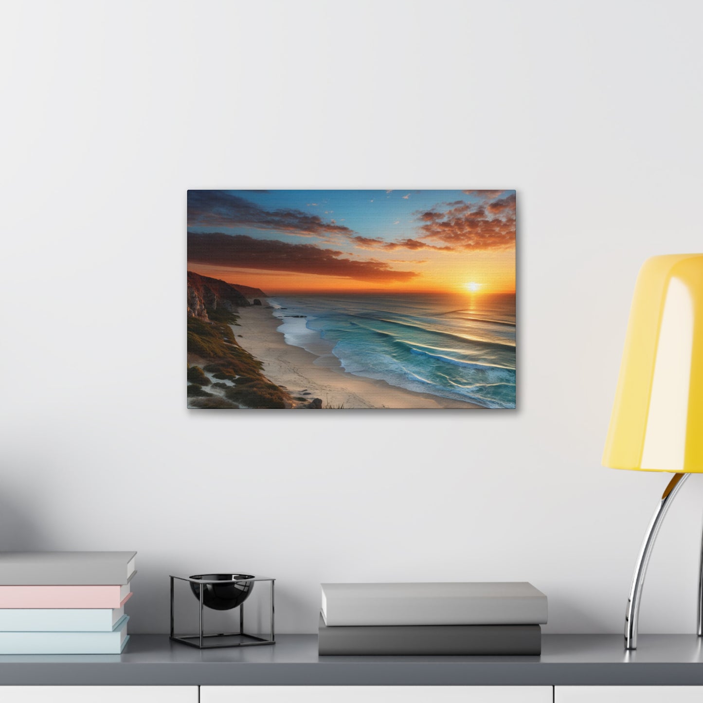 Beautiful Ocean Beach Sunset  - Canvas Print