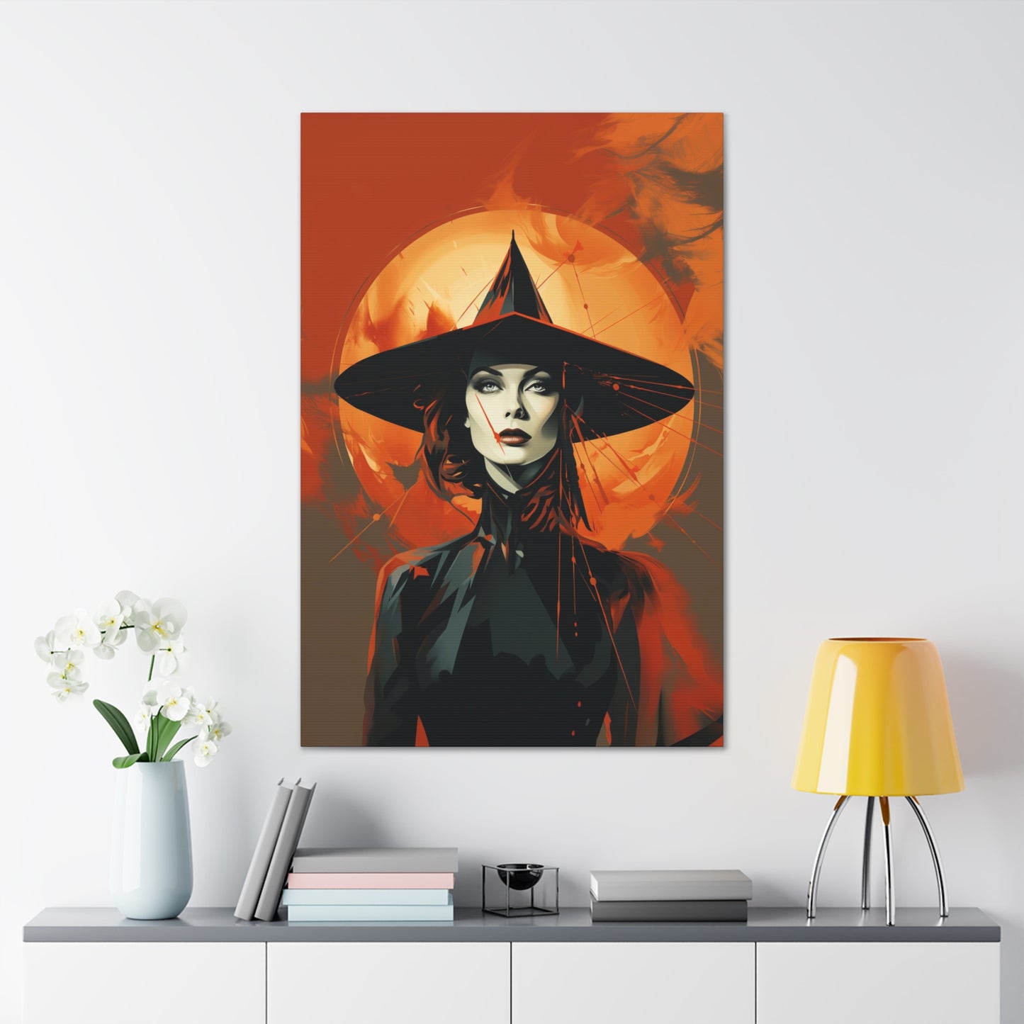 halloween art deco witch decor indoor