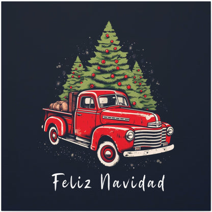 red christmas truck wall art decor feliz navidad