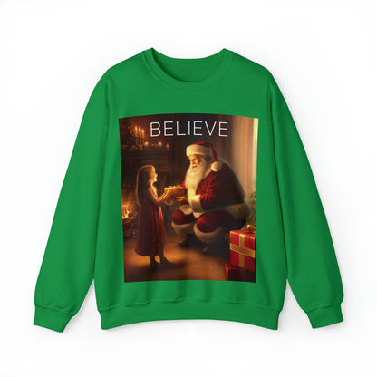 Santa Sweatshirt I Believe Unisex Men's Women's Christmas Santa Sweatshirts