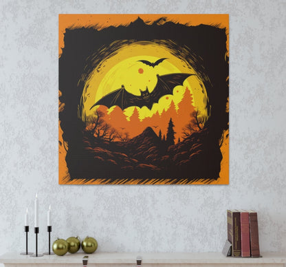 halloween bats poster art