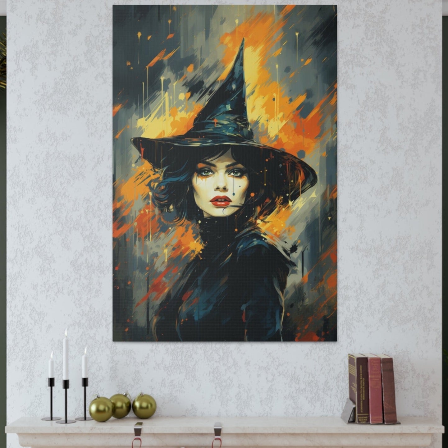 halloween art print witches