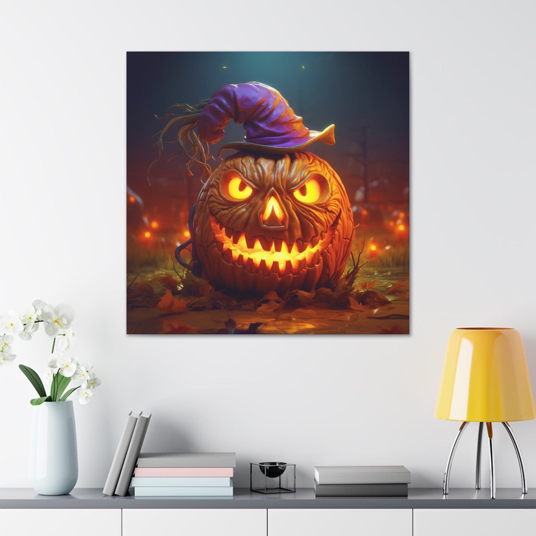Halloween art print animation jack-o-lantern