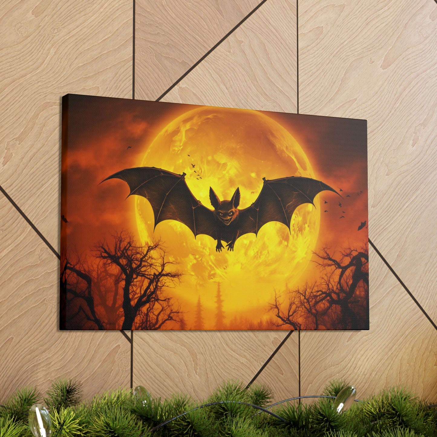 halloween bats scene art