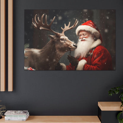 Rudolph the Red-Nosed Reindeer with Santa wall decor