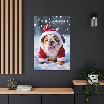 Bulldogs Merry Christmas canvas prints