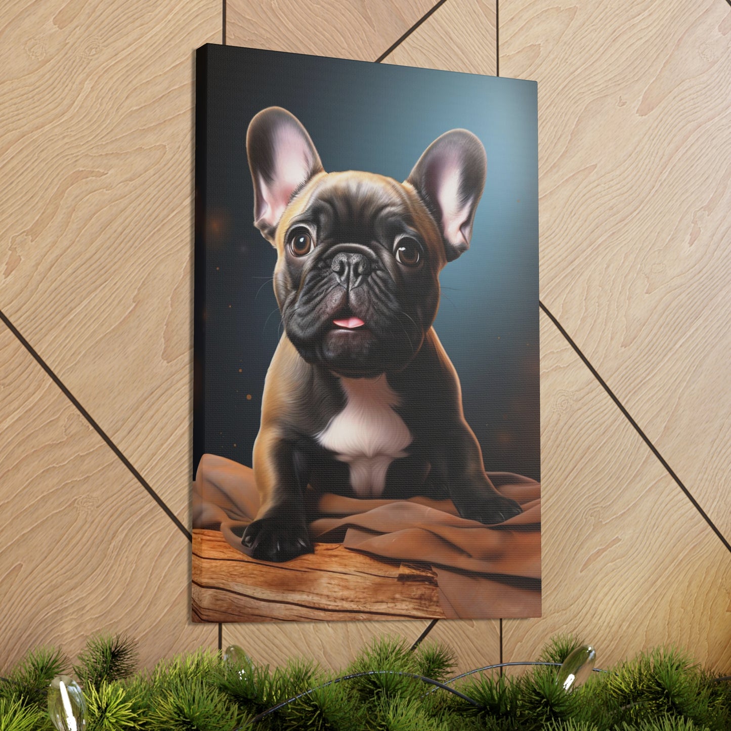 Adorable French Bulldog Canvas Print Aesthetic Dog Decor Art Prints Dogs Decorations French Bulldogs Wall Decor