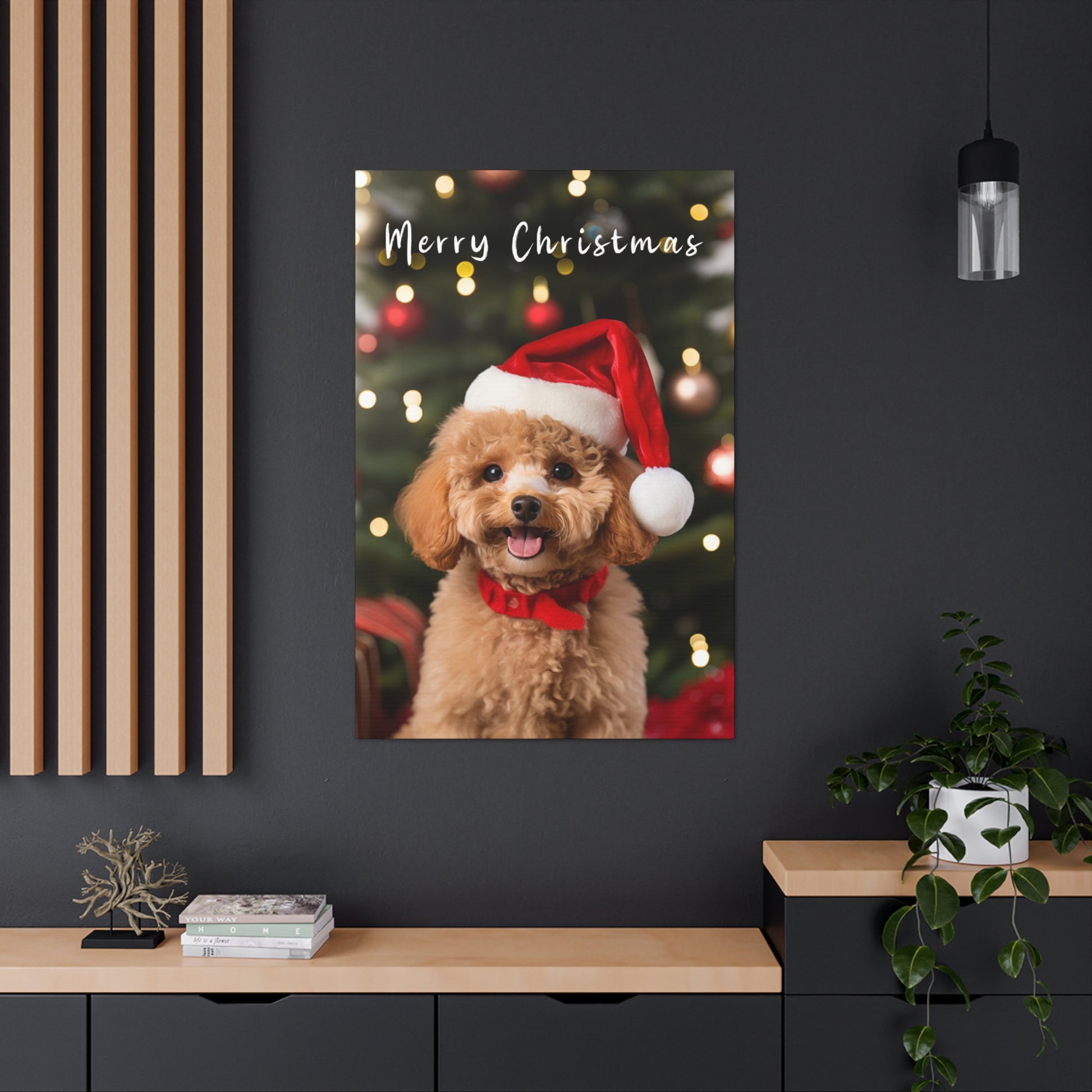 Christmas Poodles wall decor