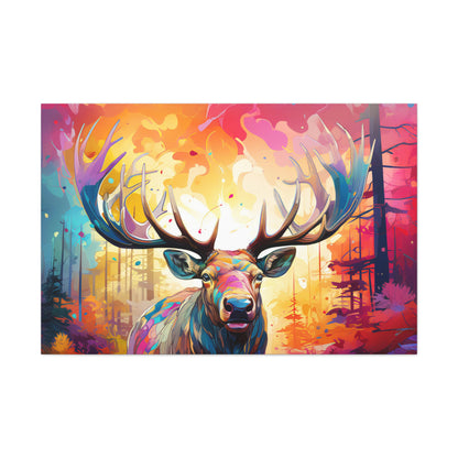 moose wall decor art, moose aesthetic wall decor painting