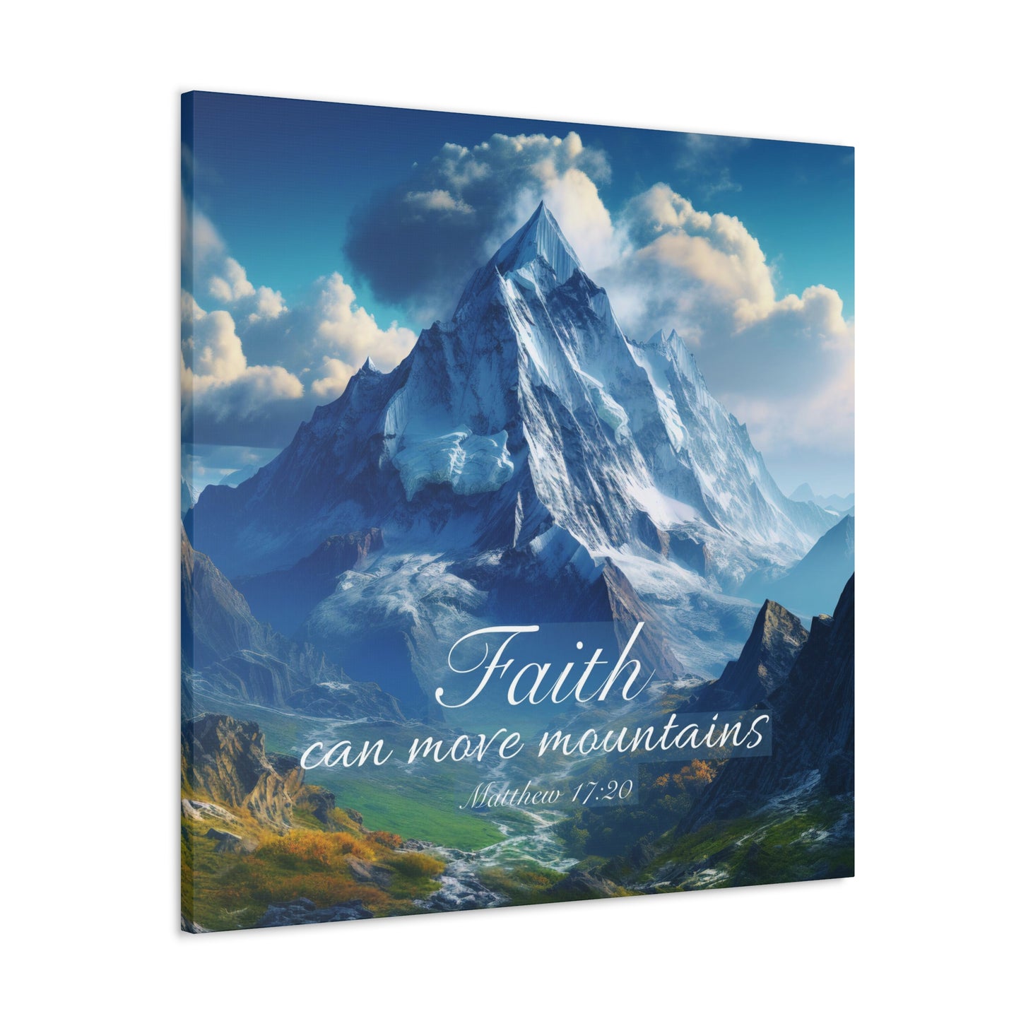 christian art canvas faith can move mountains