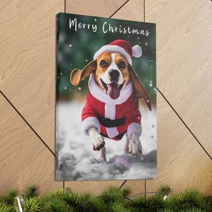 Merry Christmas Beagle with Santa hat decor ideas