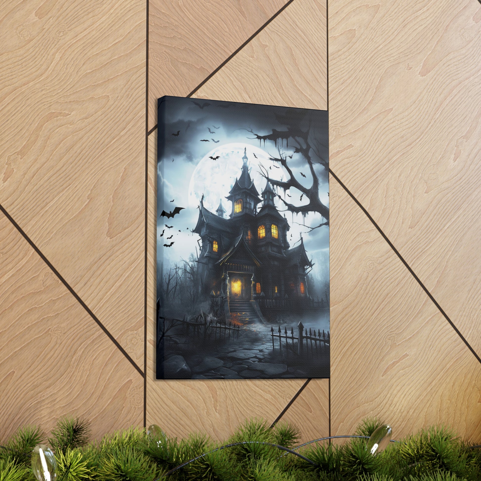 Halloween haunted mansion art print