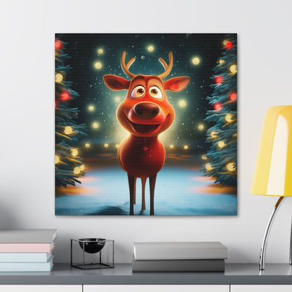 Christmas Rudolph the Red-Nosed Reindeer wall decor art