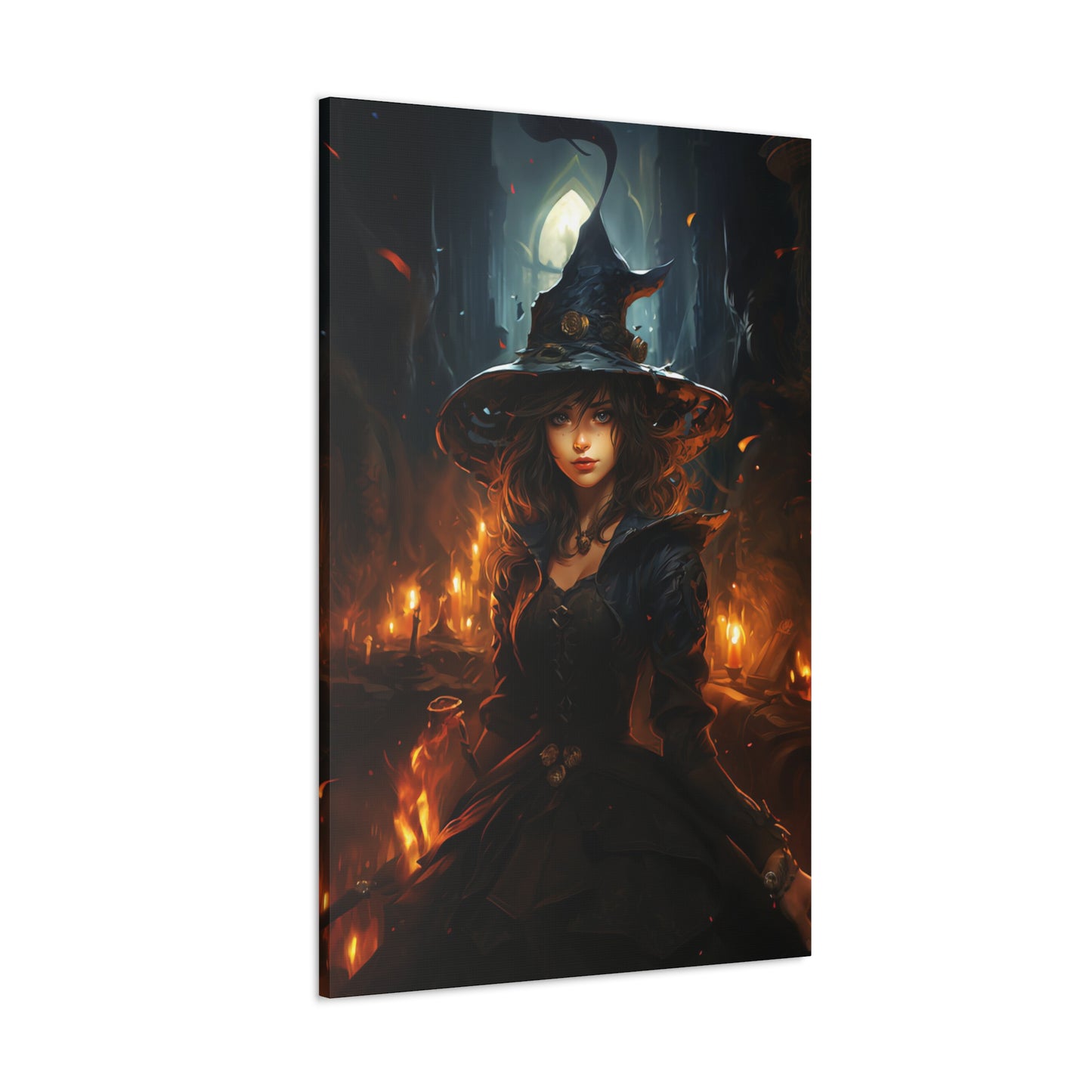 aesthetic halloween witch wall art, pretty witch wall decor art